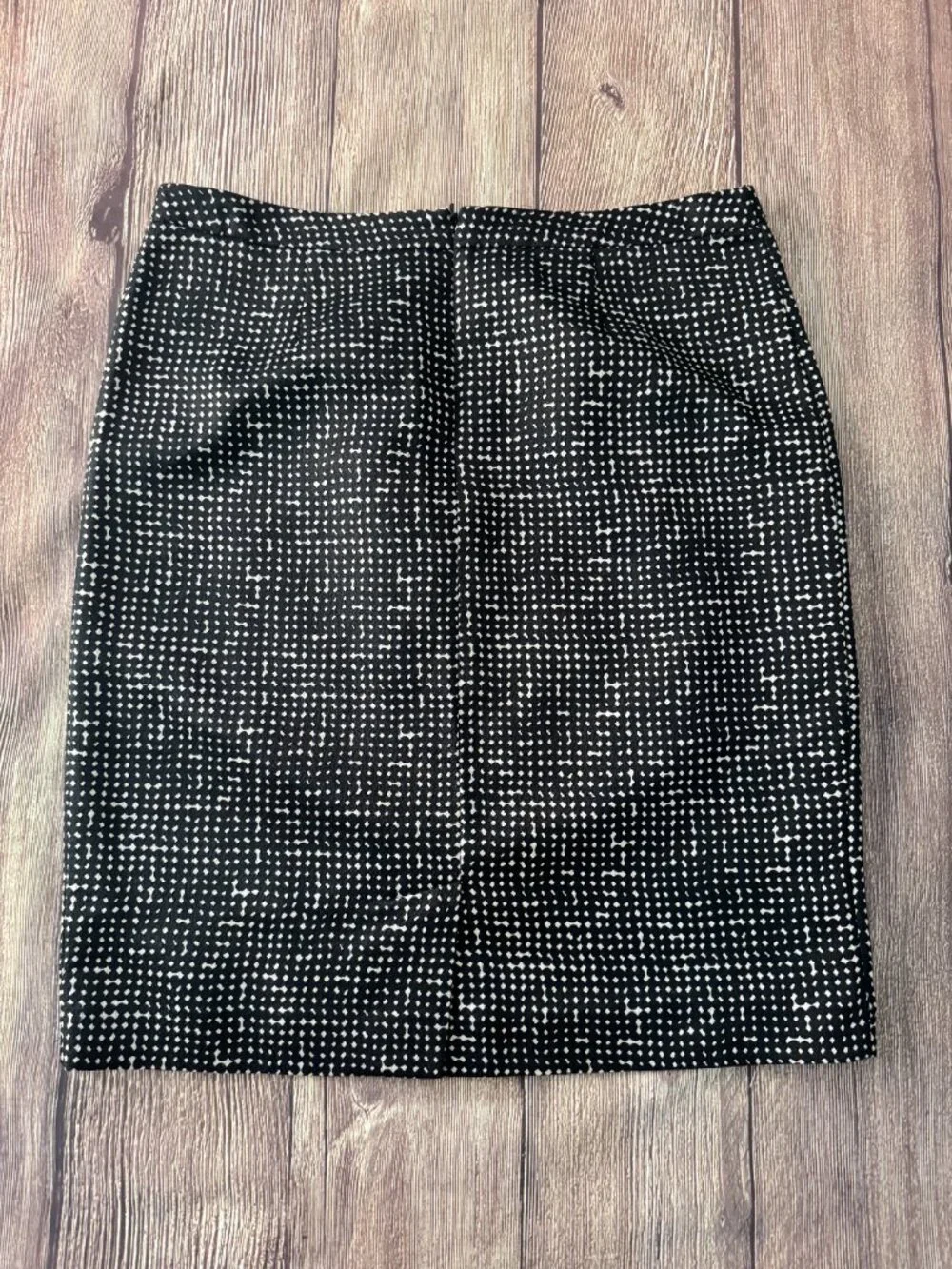 Tory Burch Black White abstract print straight skirt 12